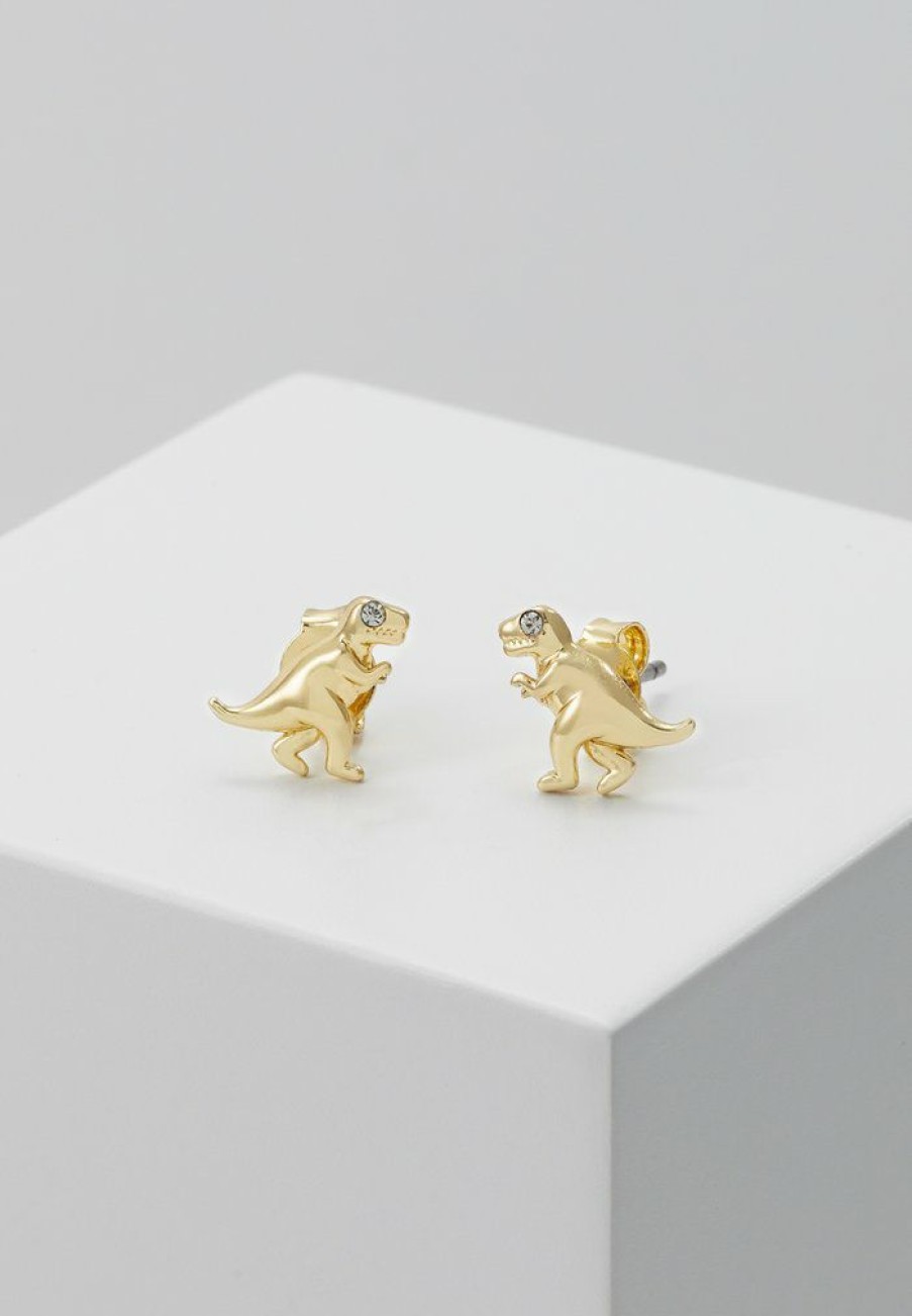 Wholesale Best Sale Coach Rexy Studs Earrings Gold-Coloured