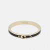 New Best Sale Coach C Buckle Thin Bangle Bracelet Gold-Coloured/Black