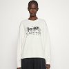 New Flash Sale Coach Evergreen Horse And Carriage Crewneck Sweatshirt Chalk