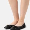 Hot Best Pirce Coach Eleanor Flat Ballet Pumps Black