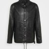 Hot New Coach Pocket Jacket Leather Jacket Black