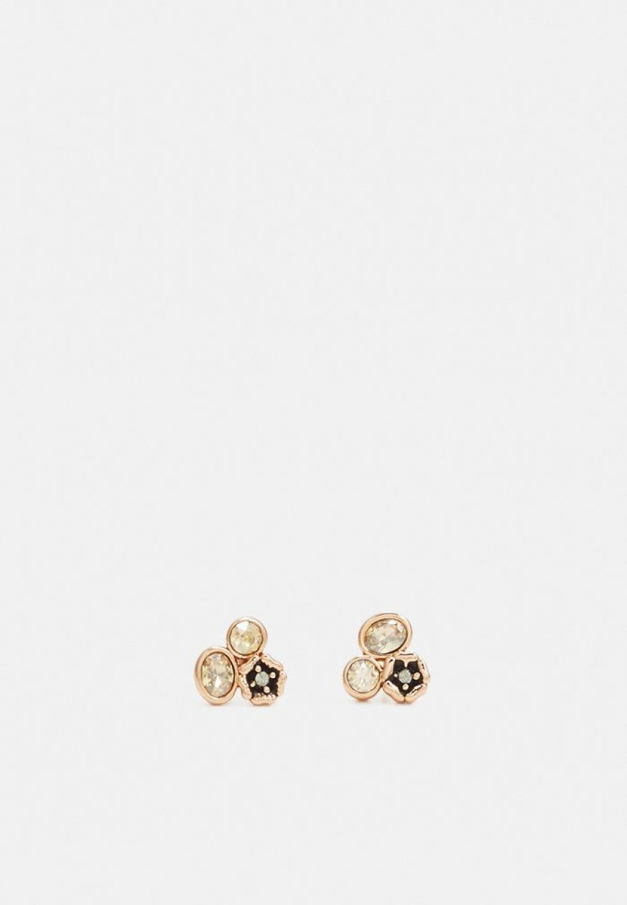 Clearance Outlet Coach Mini Tea Cluster Stud Earrings Rose Gold-Coloured/Multi