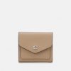 Wholesale Outlet Coach Crossgrain Small Wallet Wallet Taupe