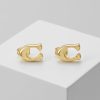 Wholesale New Coach Bubble Stud Earring Earrings Gold-Coloured