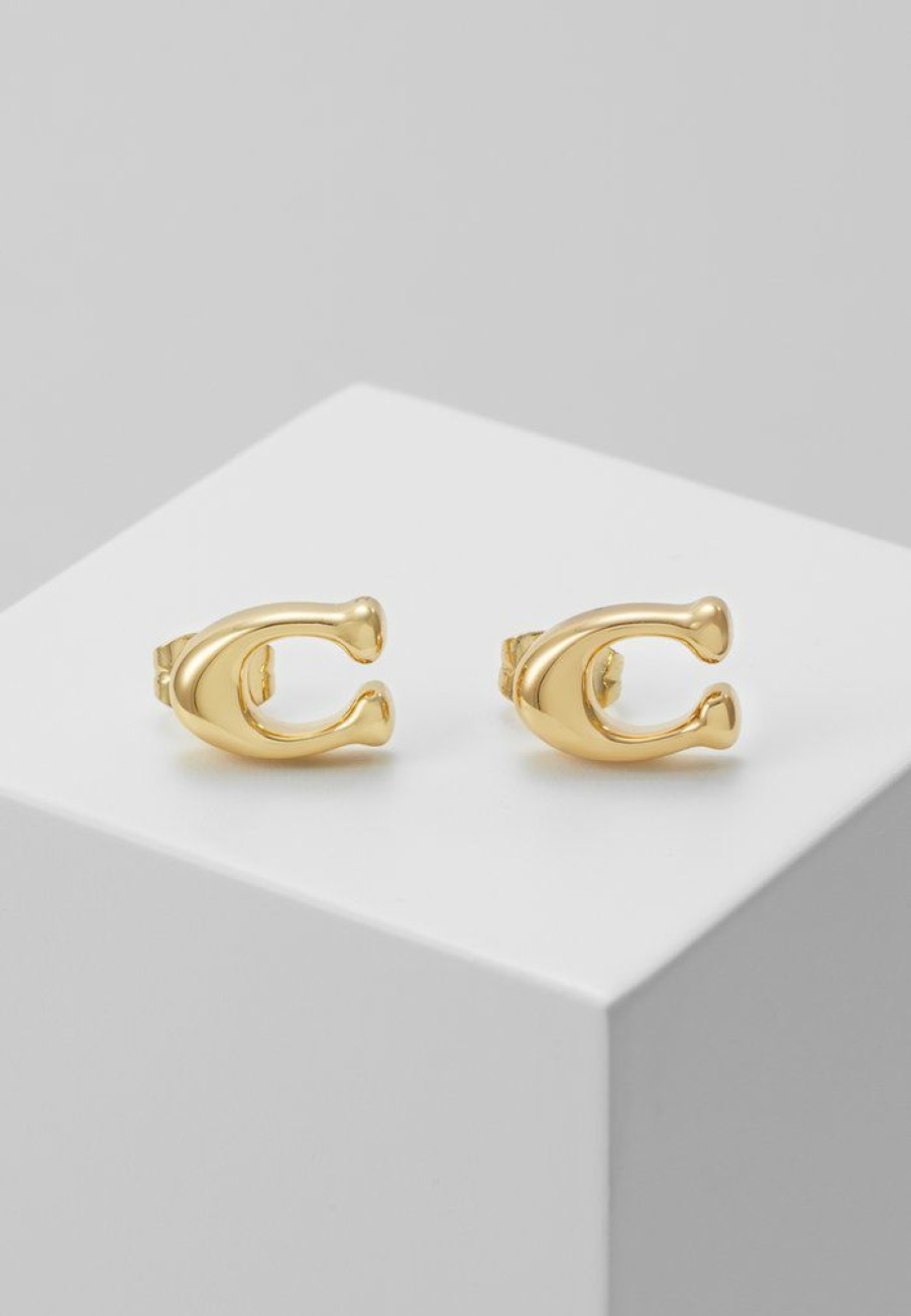 Wholesale New Coach Bubble Stud Earring Earrings Gold-Coloured