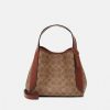 Best Budget Coach Coated Signature Hadley Hobo Handbag Tan Rust