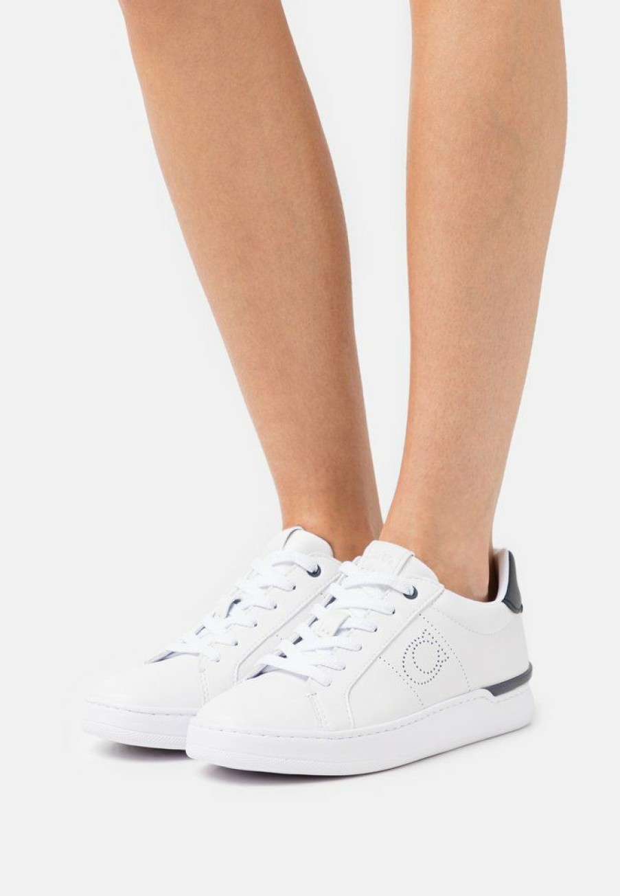 Hot Cheap Coach Trainers Optic White/Midnight Navy