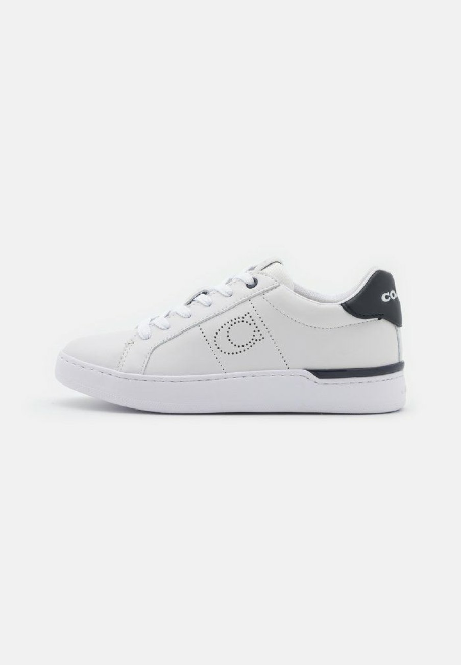 Hot Cheap Coach Trainers Optic White/Midnight Navy