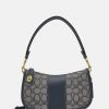 Wholesale Best Deal Coach Originals Signature Swinger Handbag Midnight Navy