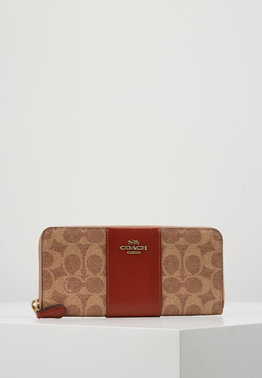 Clearance New Coach Wallet Tan/Black