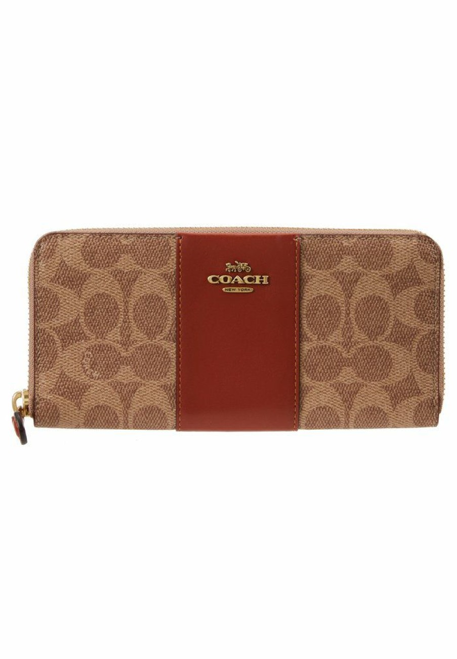 Clearance New Coach Wallet Tan/Black