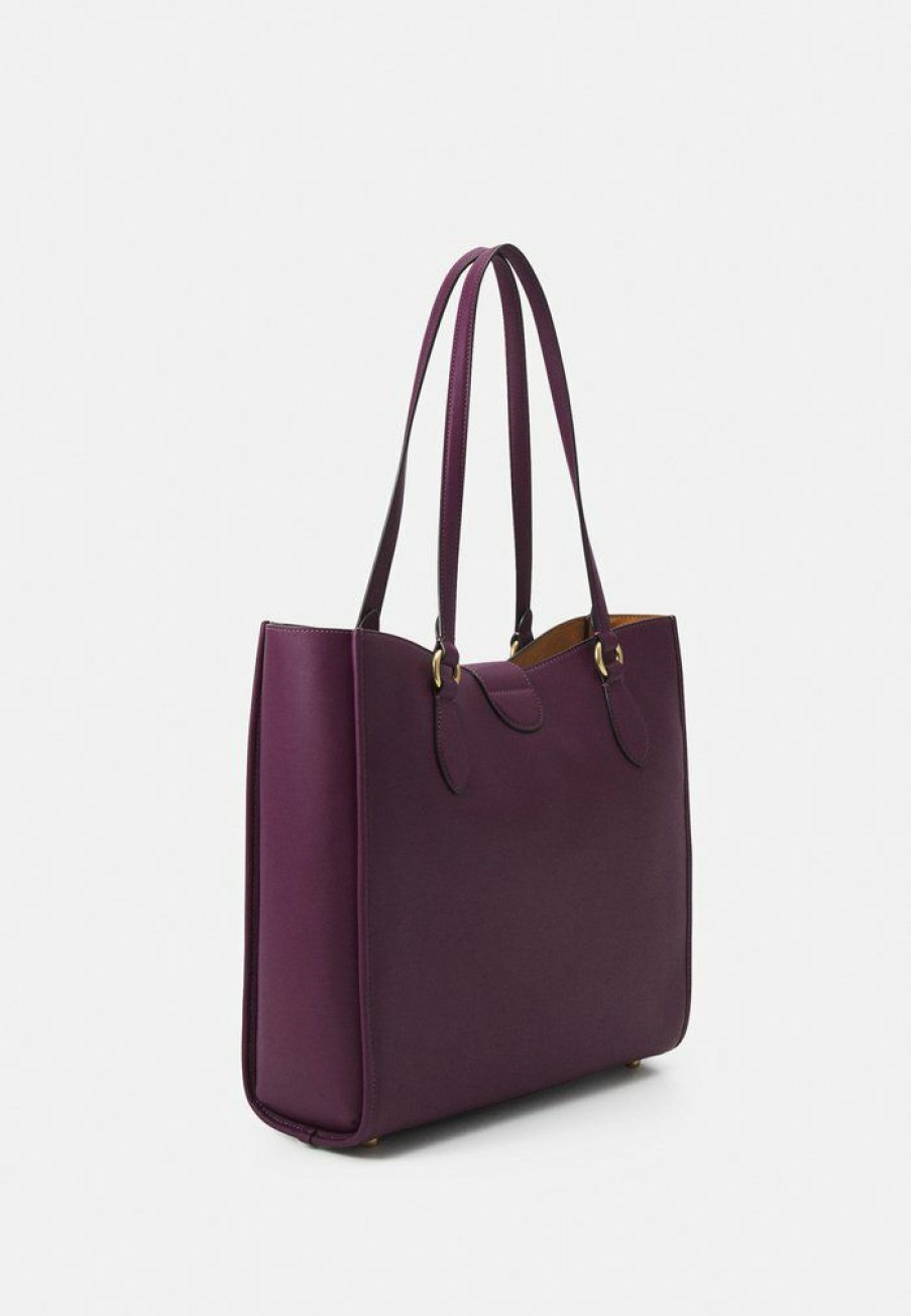 Clearance Hot Sale Coach Theo Tote Tote Bag Deep Berry