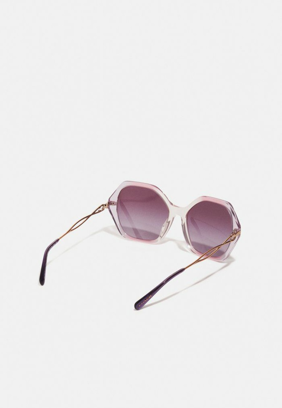 New Cheapest Coach Sunglasses Gradient Transparent Violet