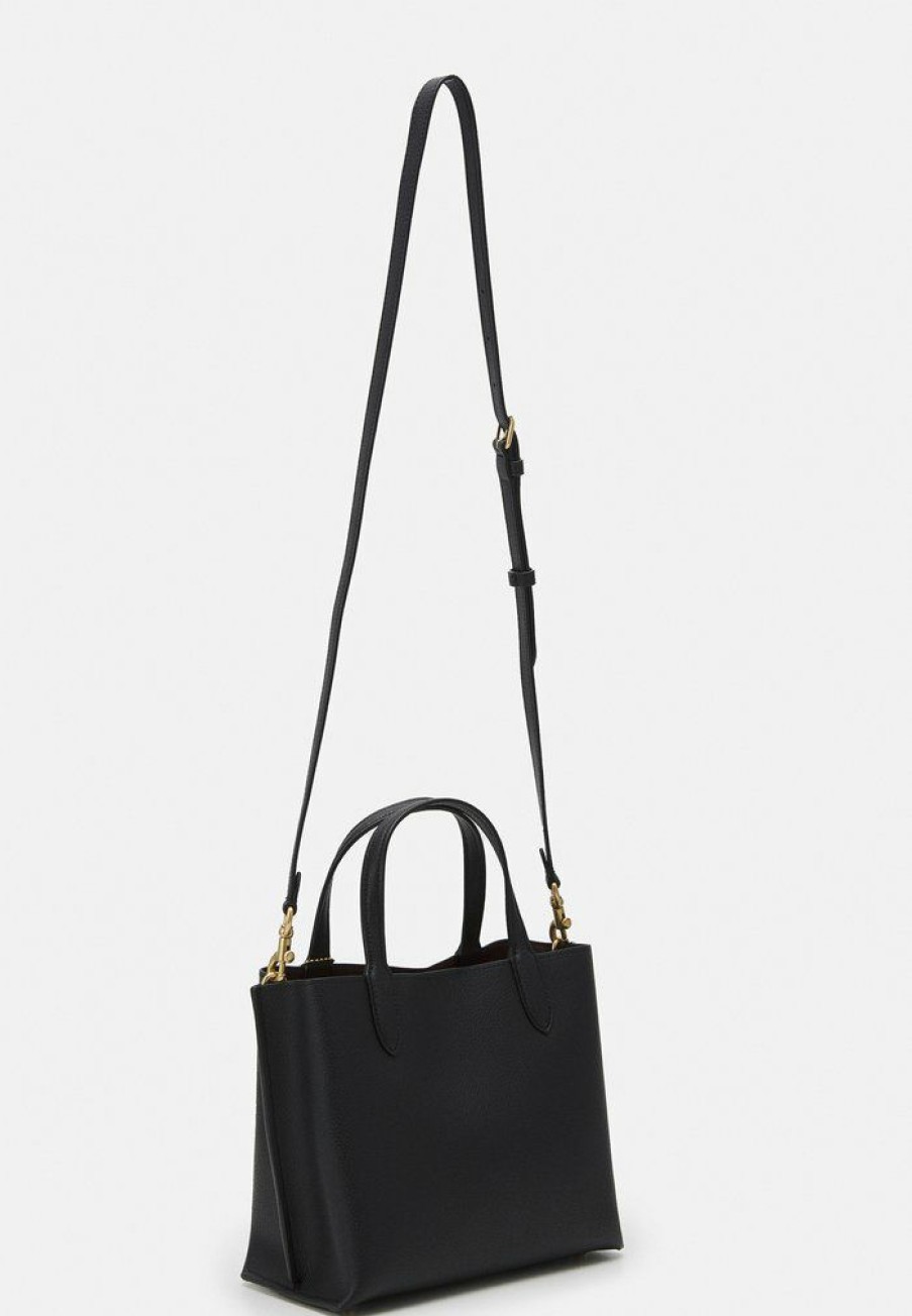 Clearance Discount Coach Polished Willow Tote Tote Bag Black