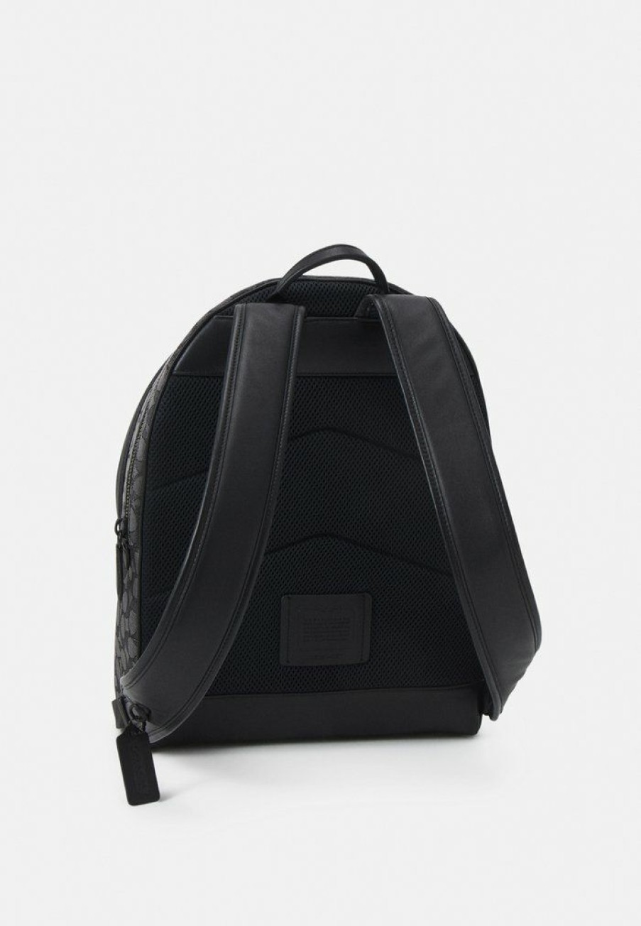 Hot Flash Sale Coach Charter Backpack In Signature Rucksack Charcoal/Black