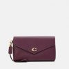 Wholesale Best Pirce Coach Crossgrain Wristlet Clutch Deep Berry