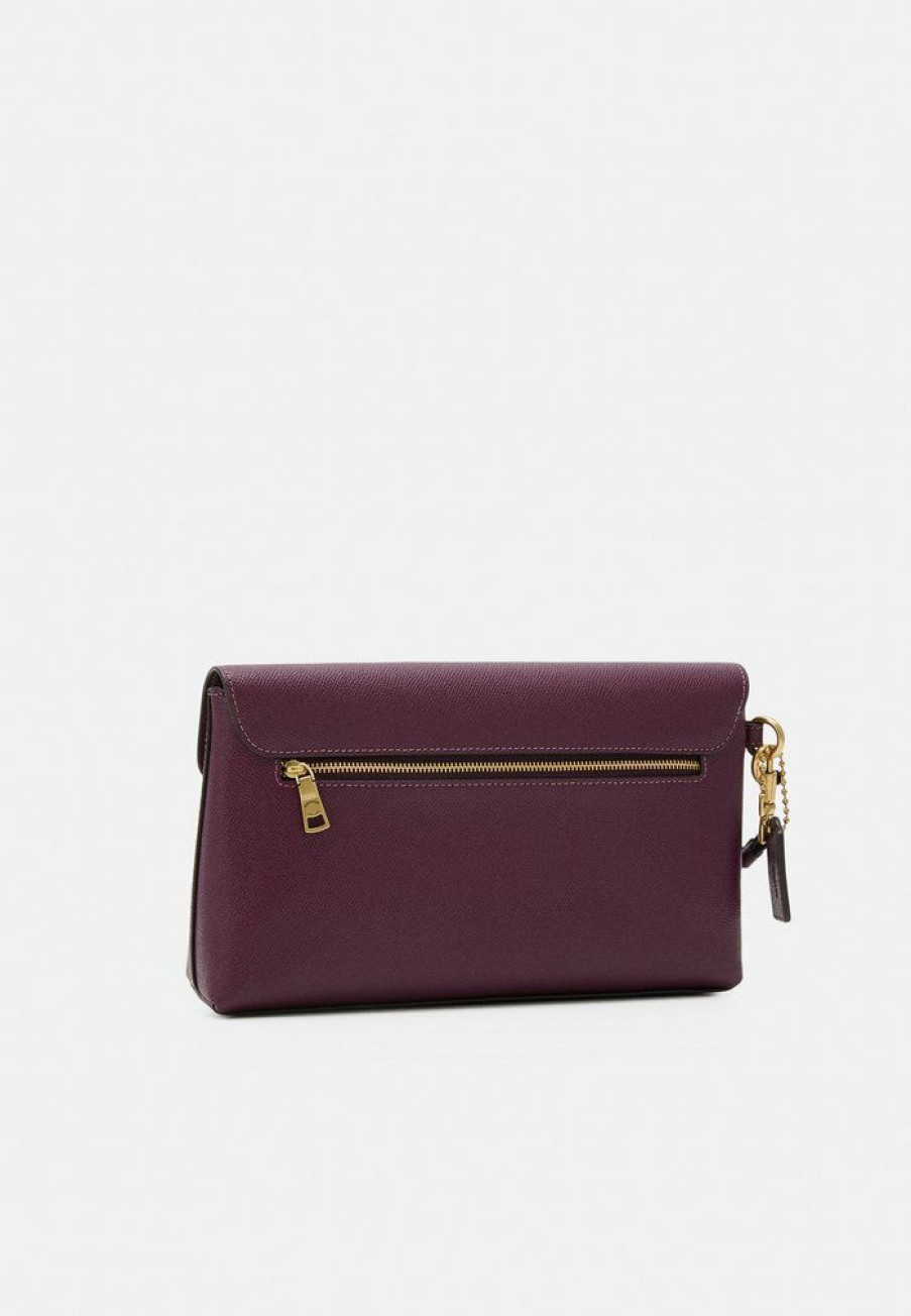 Wholesale Best Pirce Coach Crossgrain Wristlet Clutch Deep Berry