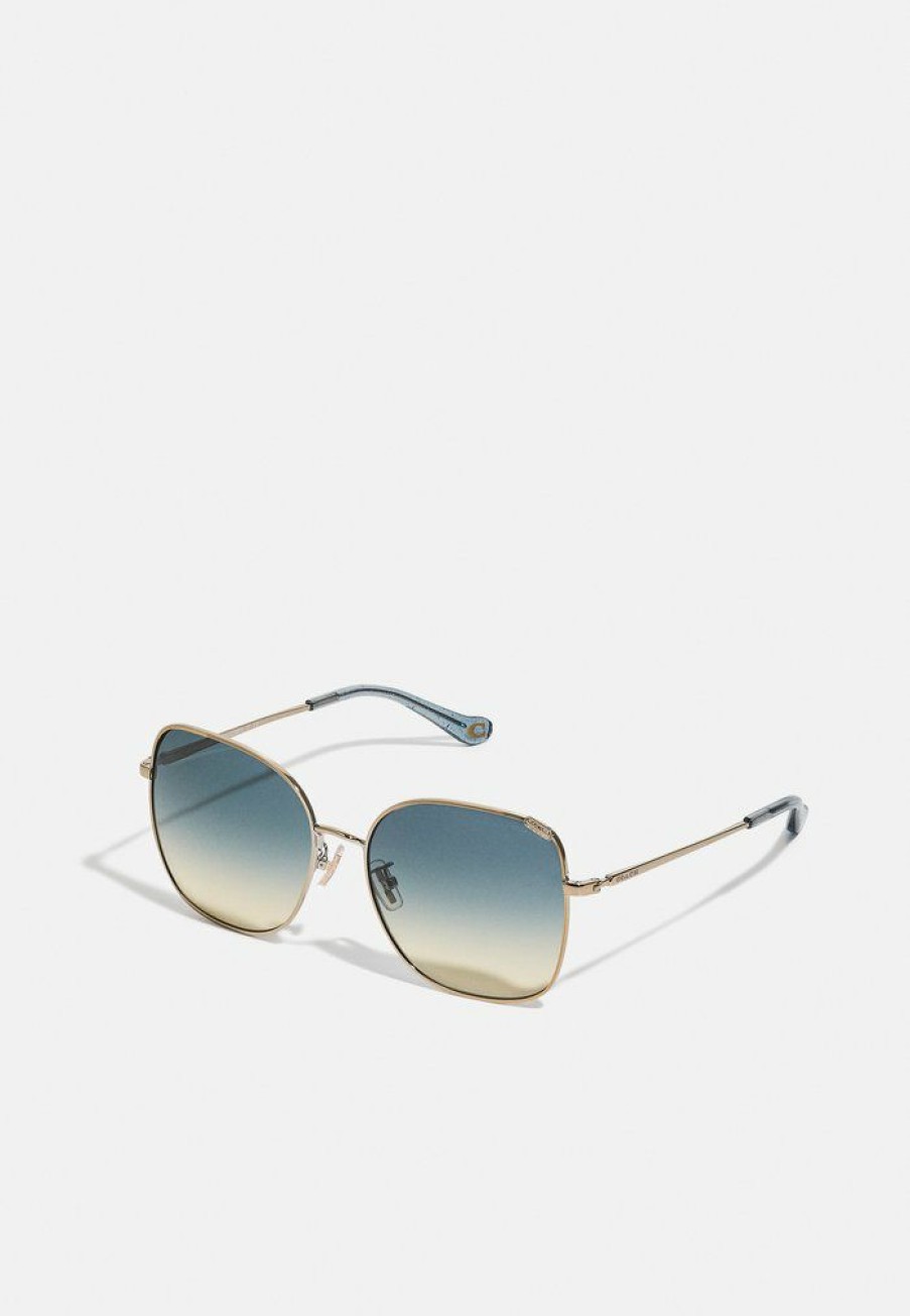 Clearance Outlet Coach Sunglasses Shiny Light Gold