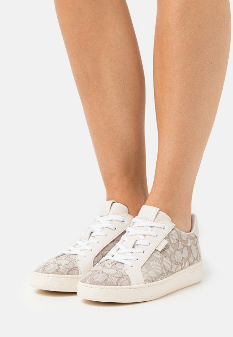 Hot Best Sale Coach Jacquard Trainers Stone/Chalk