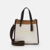 Online Best Sale Coach Colorblock Badge Field Tote With Crossbody Handbag Chalk/Multi