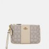 Best Outlet Coach Signature Small Wristlet Wallet Stone Ivory