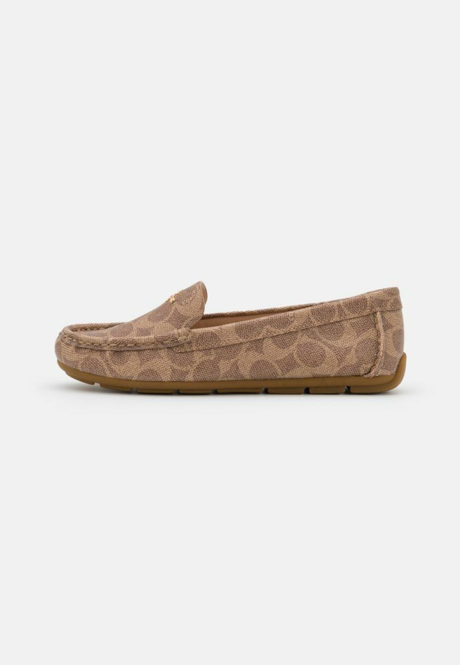 New Outlet Coach Marley Driver Moccasins Tan