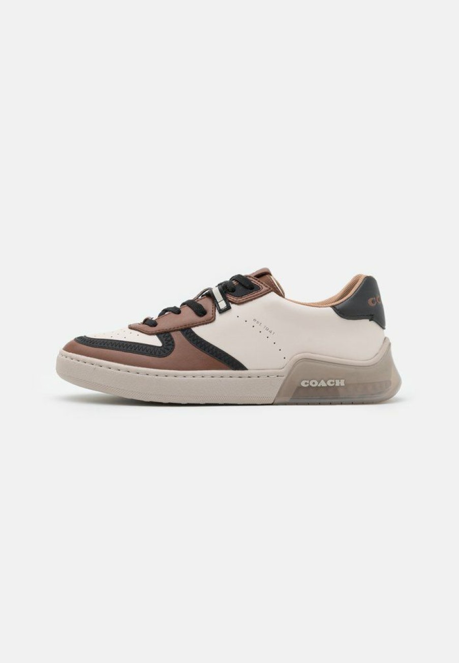 Wholesale Coupon Coach Citysole Court Trainers Saddle/Chalk